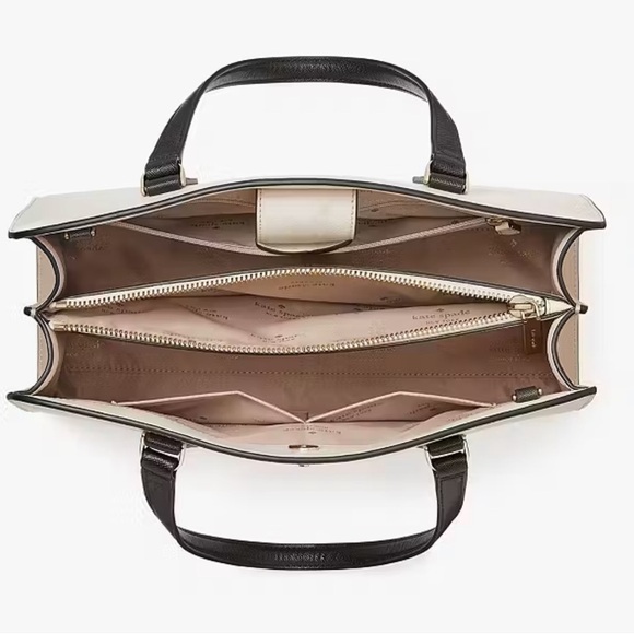 Kate Spade Medium Satchel Purse  Perry Color Block NWT Warm Beige‎ - Picture 15 of 16